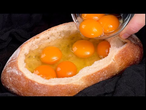 Besser als Pizza! Einfach Eier ins Brot geben! Schnelles Familienabendessen!