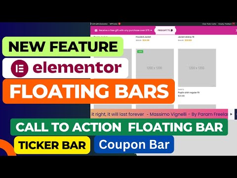 Elementor Floating Bars | Call To Action Floating Bar | Floating Elements