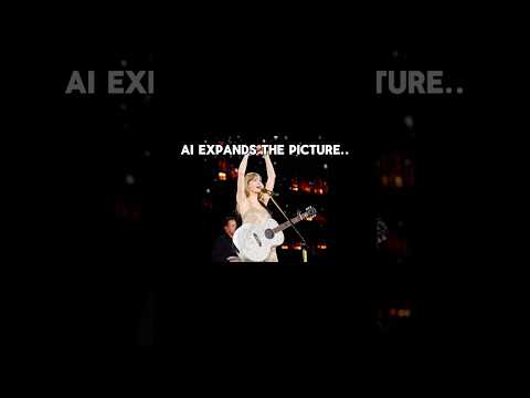 AI expands Taylor Swift photos from the Eras Tour 😯 #taylorswift #erastour #short #music #ai