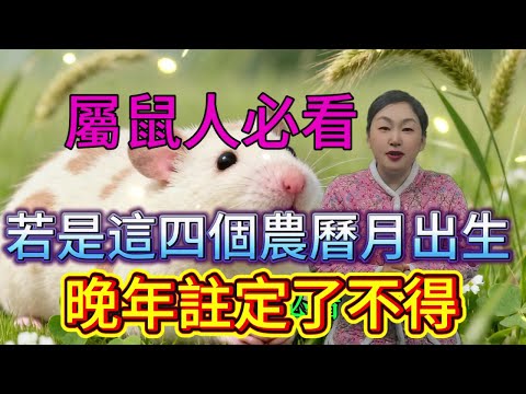 命裏有時終須有，命裏無時莫強求 屬鼠人必看！若是這4個農曆月出生，晚年可是 “了不得”！快對照看看你家有嗎？#運勢 #十二属相 #生肖 #星座 #補財庫旺財氣 #財富 #分享