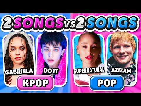 KPOP vs POP: 2 SONGS vs 2 SONGS 🎵 | Music Quiz Challenge