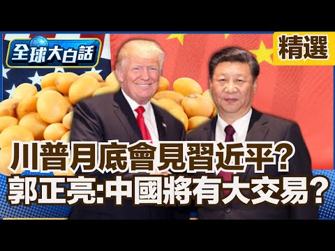 川普月底會見習近平？逼買美大豆讓作物再次偉大 郭正亮:中國將有大交易？【#全球大白話】分段精選｜#郭正亮 #川普 #習近平 #大豆
