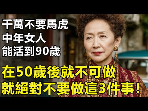 我今年55歲發現一個怪現象：女人能活到90歲！要在50歲時就不再做這3件事？千萬不要馬虎！【情感|幸福生活|養老|生活】