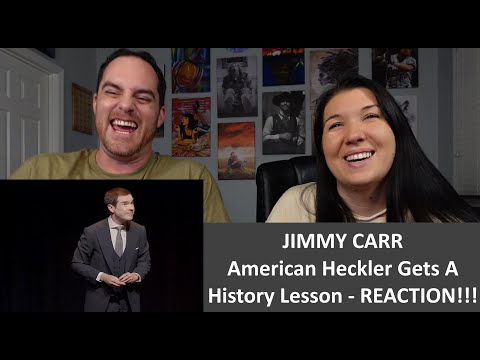 Americans React JIMMY CARR Crowd Work: American Heckler Gets A History Lesson REACTION!