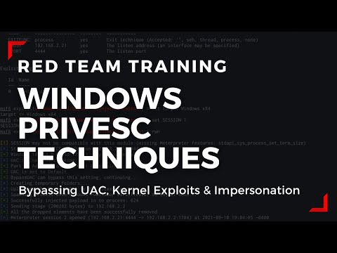 Windows Red Team Privilege Escalation Techniques - Bypassing UAC & Kernel Exploits