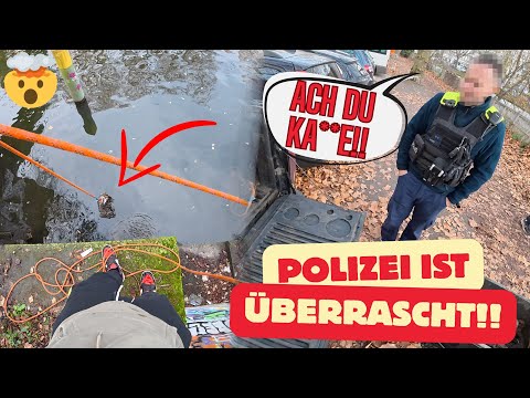 DIE POLIZEI BEOBACHTET mich ALS ich DAS FINDE beim MAGNETFISCHEN!!🤯😨 /Gebrüder Lange