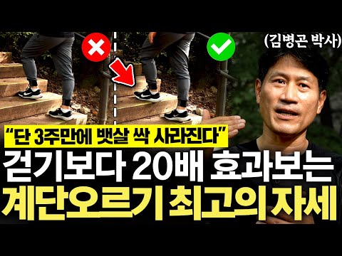 "한국인 90%가 잘못 오르고 있다" '이 자세'로 계단 오르기 해야 살이 무섭게 빠집니다. (김병곤 박사 3부)