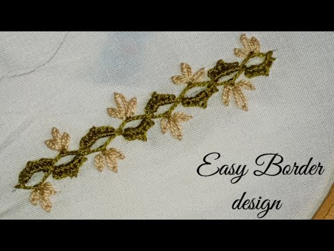 Border Line with lazy daisy embroidery design by Discover Embroidery