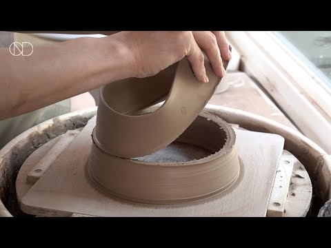 물레에서 잘라 만드는 화병 : Making a ceramic vase on the Wheel [ONDO STUDIO]