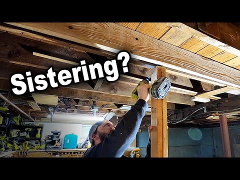 "Sistering" a Cracked Broken Floor Joist