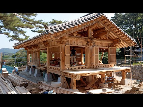 Amazing Process of a Korean Man Building a Wooden House Using 1,000-Year-Old Techniques