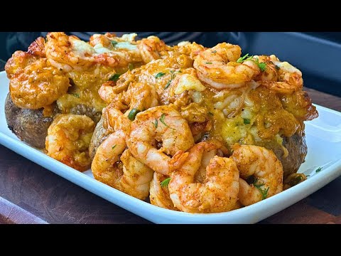You'll NEVER Want Potatoes ANY Other Way! Cajun Shrimp Stuffed Twice Baked Potatoes 🔥