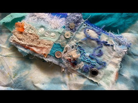 Stitching Together Fabric Pages- Meditation Book