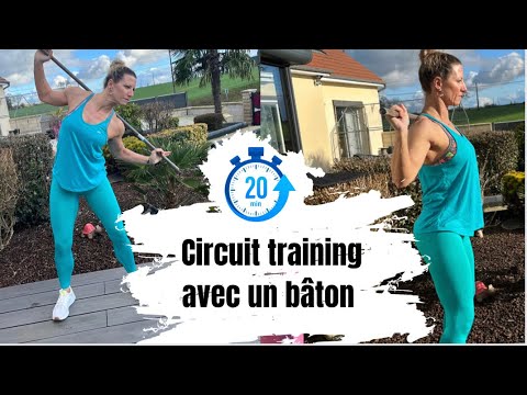 Workout circuit training avec un bâton 20 minutes
