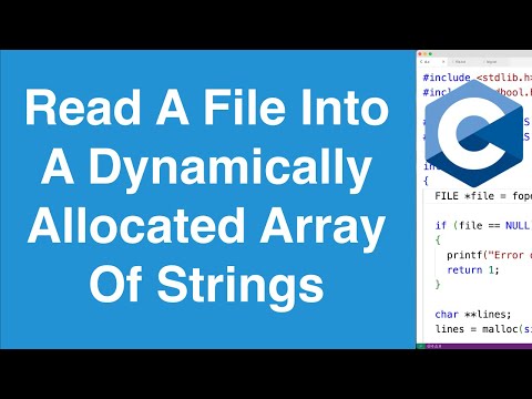 Read All File Lines Into A Dynamically Allocated Array Of Strings | C Programming Example