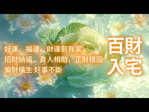 12月好運爆棚✨百財匯聚，好運｜福運｜財運到我家🏠 招財納福、貴人相助🍀正財穩固💰偏財橫生💰好事不斷🍀顯化心願 吸引力法則音樂 好運音樂