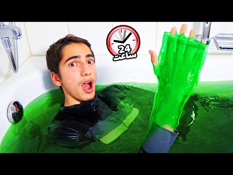 چالش 24 ساعت تو استخر ژله 🛀 Jelly Bath Challenge
