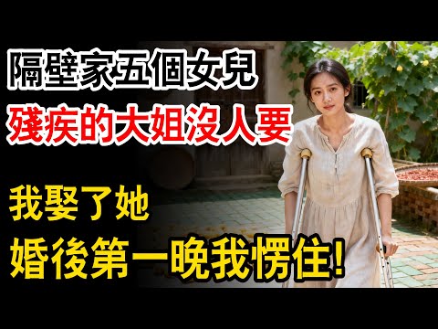 隔壁家五個女兒，殘疾的大姐沒人要，我娶了她，婚後第一晚我愣住！ #幸福人生 #生活經驗 #為人處世 #日常 #人生感悟