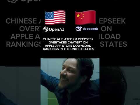 DEEPSEEK AI R1 overtakes CHATGPT on Apple app store #ai #openai #deepseek