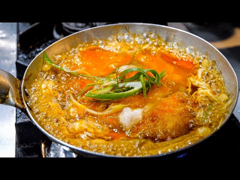 Hiroshima's famous katsudon!!Japanese udon shop where many businessmen come