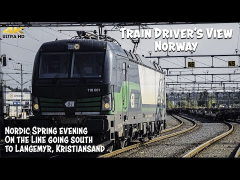 4K CAB VIEW: 🚆 Late Spring Ride On Norway’s South Line – Ride to Langemyr