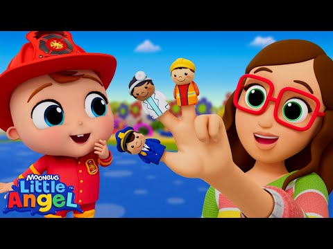 Finger Family Fun! 👮 Police, Doctor, Firefigher & More! | Little Angel Kids Songs & Nursery Rhymes