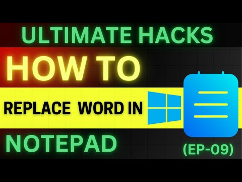 HOW TO REPLACE A WORD IN NOTEPAD | Windows 11 Tutorial