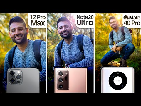 iPhone 12 Pro Max vs Samsung Note 20 Ultra / Huawei Mate 40 Pro Camera Test Comparison.