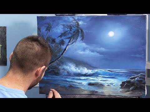 Bright Moonlit Ocean | Paint with Kevin ®