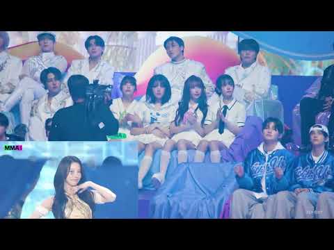 QWER reaction to (G)I-DLE in MMA 2024