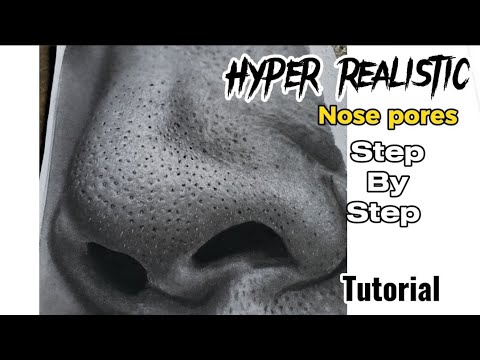 Hyper realistic nose drawing -full start-to-finish tutorial/Tutorial for BEGINNERS/how to draw -EASY