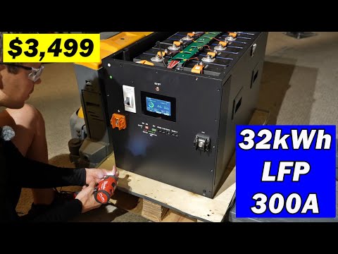 HUGE 32kWh LiFePO4 DIY Battery w/ 628Ah Cells! 90 Minute Build