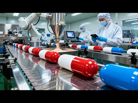Inside the Most Technological Pill Capsule Factory: From Powder to Billions of Capsules-Full Process