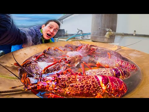New Zealand LOBSTER BOIL!! Crayfish + Foot-Long Fish and Chips in Kaikōura!!