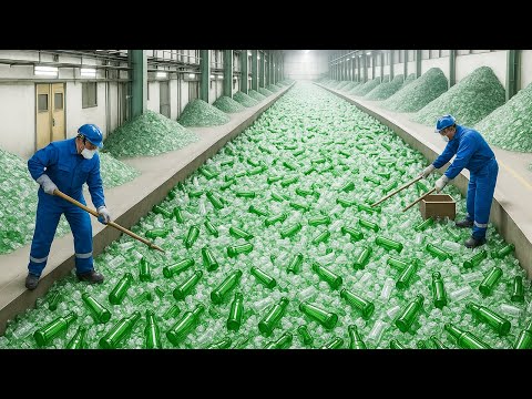 How Millions Of Glass Bottles Are Recycled In Factory – Massive Glass Recycling Line