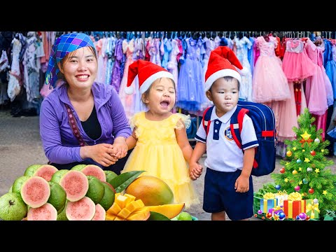 Harvest guavas and pumpkins to sell at the market to buy baby clothes, how to catch giant fish