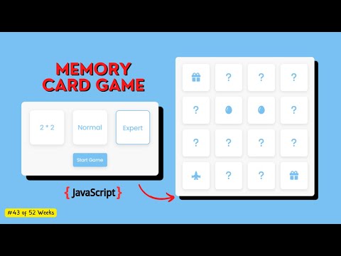 How to Create Dynamic Memory Card Game Using HTML CSS and JavaScript