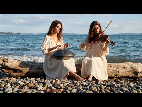 💎 Crystal Healing Music | Handpan & Violin by the Colorful Pebble Lake (1-Hour Clarity)