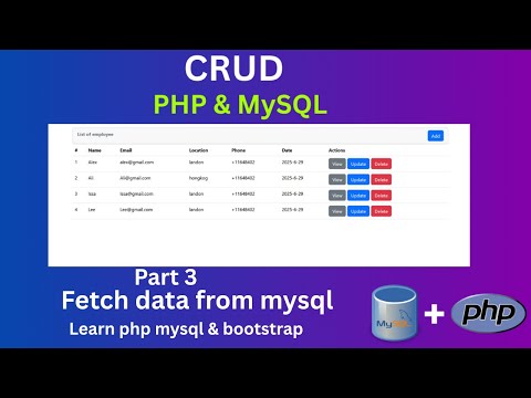 How to Fetch Data from MySQL Using PHP and Display in a Bootstrap Table