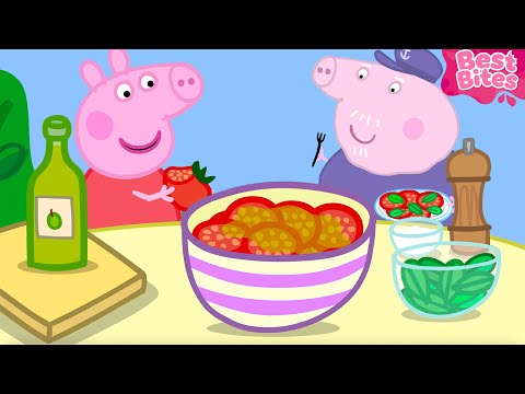 Peppa Pig’s Tomato Salad Recipe 🍅 | Cooking Lunch Time Food 🥗 | Full Episodes Cartoon | 30 Minutes