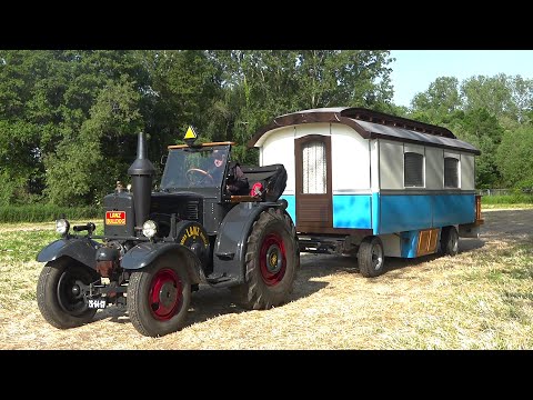 ,,Historische Kult Traktoren" ziehen schöne Zirkuswagen - Compilation