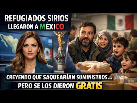 Un grupo de refugiados sirios llegó a México para saquear suministros, pero se los dieron gratis