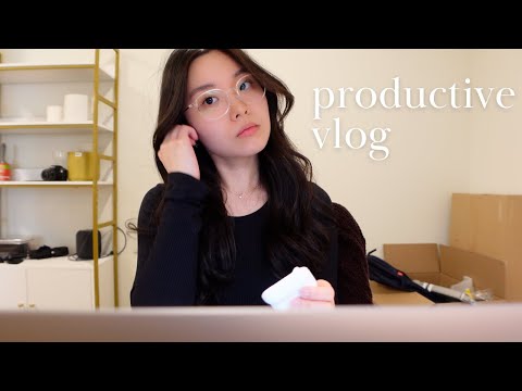 Productive Vlog | an introvert's work week, learning new skills, balancing work and content creation