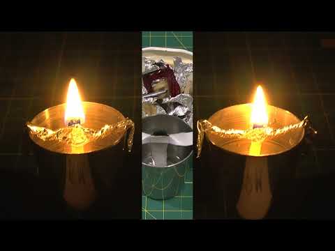 Testing homemade wicks for oil candles.