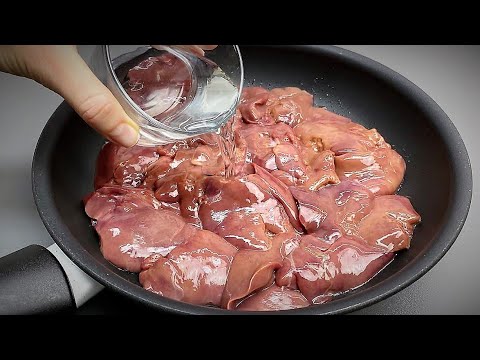 Sehr lecker! Gießen Sie kochendes Wasser über die Hühnerleber, um erstaunliche Ergebnisse zu haben!