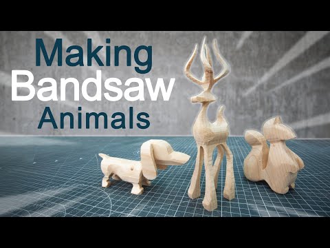 I made These wooden animals using only a Bandsaw!