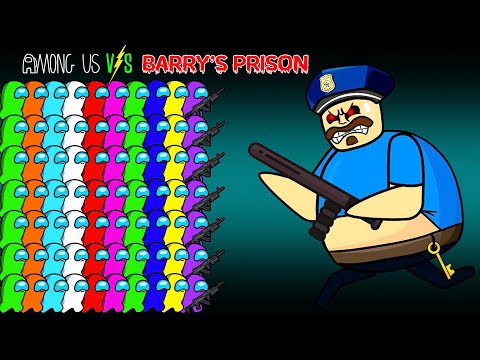 어몽어스Among Us VS Barry Police ROBLOX | AMONG US FUNNY ANIMATION