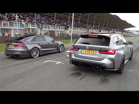 Modified Cars Drag Racing - M5 F90 Competition vs RS3 Widebody vs BRABUS 700 vs R8 V10 vs Golf 8 R
