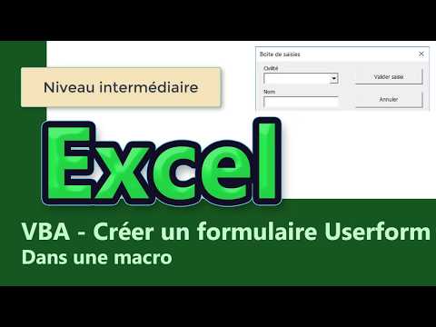 Excel - Macro - Vba - Create a Userform - An input dialog box