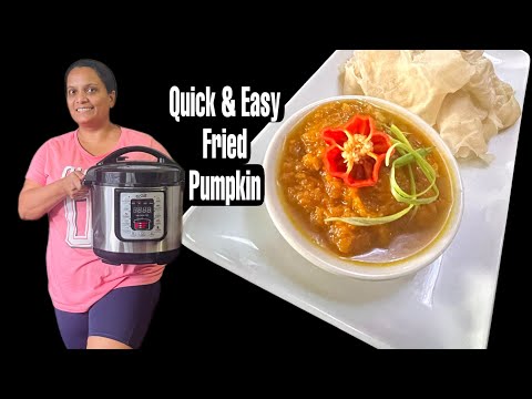 Guyanese Fried Pumpkin Chopped Up Under 1 Minute 😳 #pumpkin